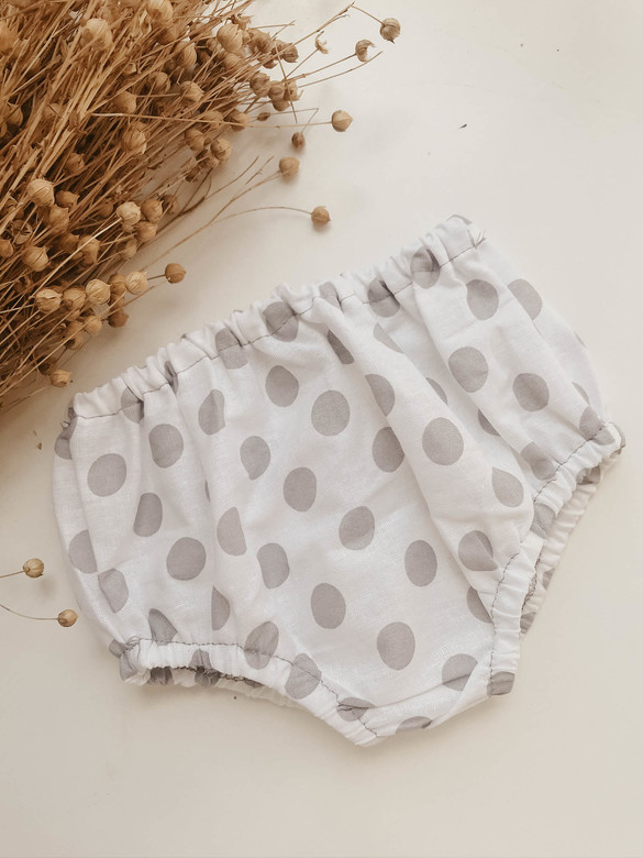Трусы из хлопка крупный горох на белом