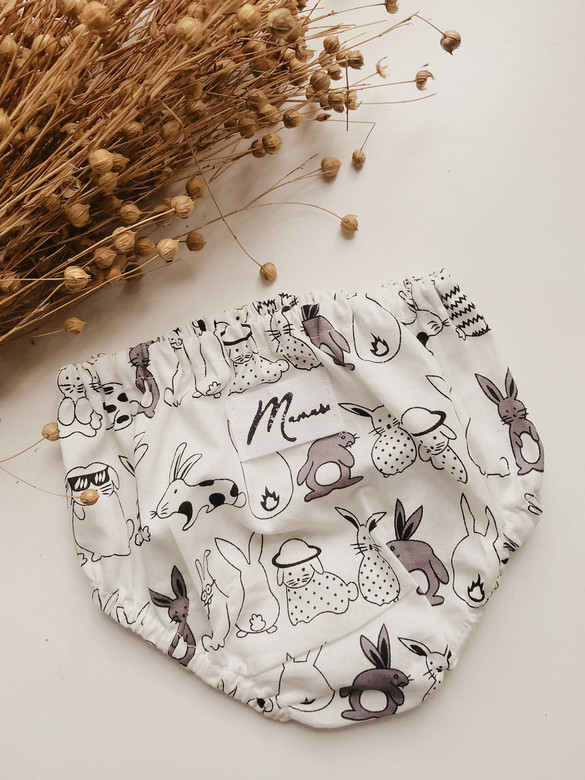 Трусы из хлопка зайцы на белом