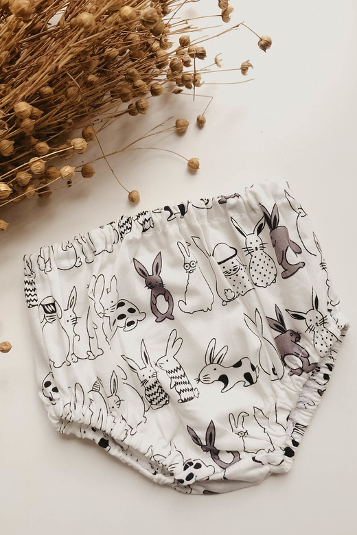 Трусы из хлопка зайцы на белом
