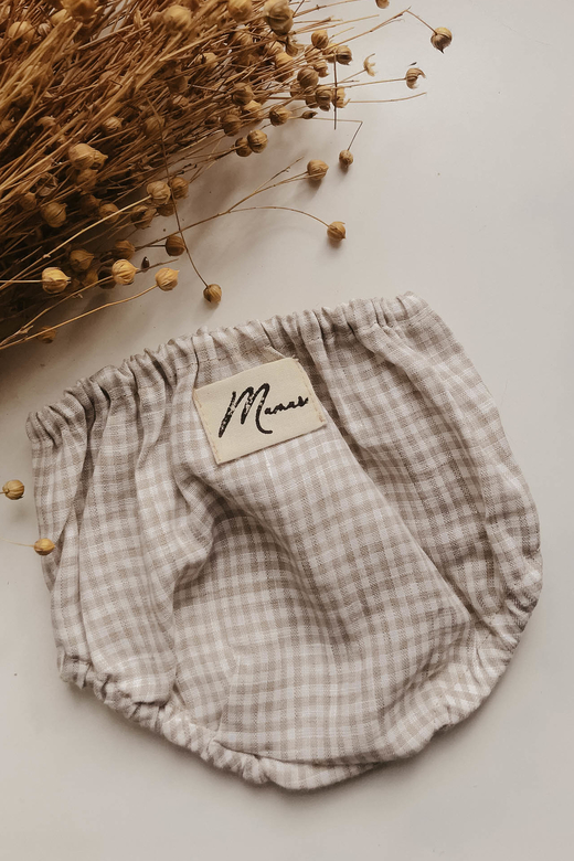 Трусы лён клетка натур