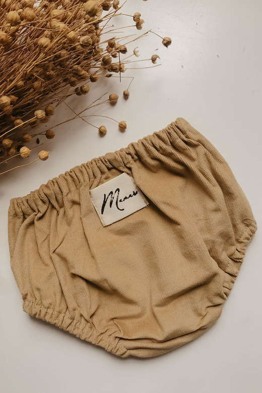 Трусы из тонкого хлопкового вельвета кемел