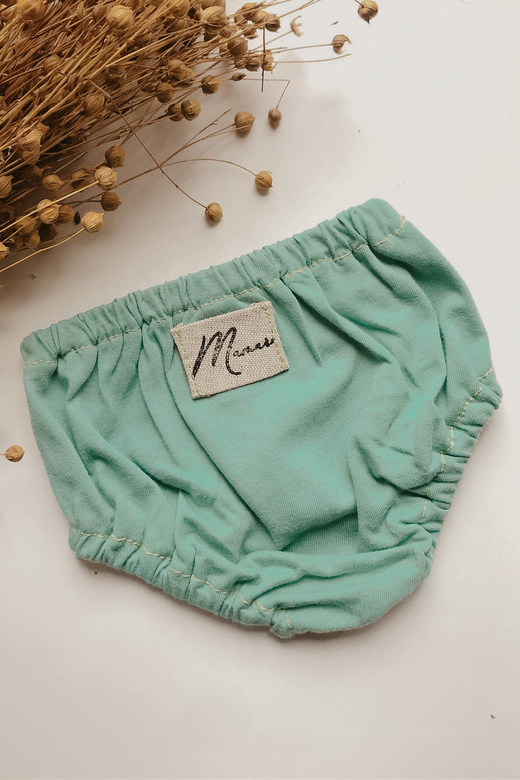 Трусы из хлопка серо-зеленые (трикотаж)