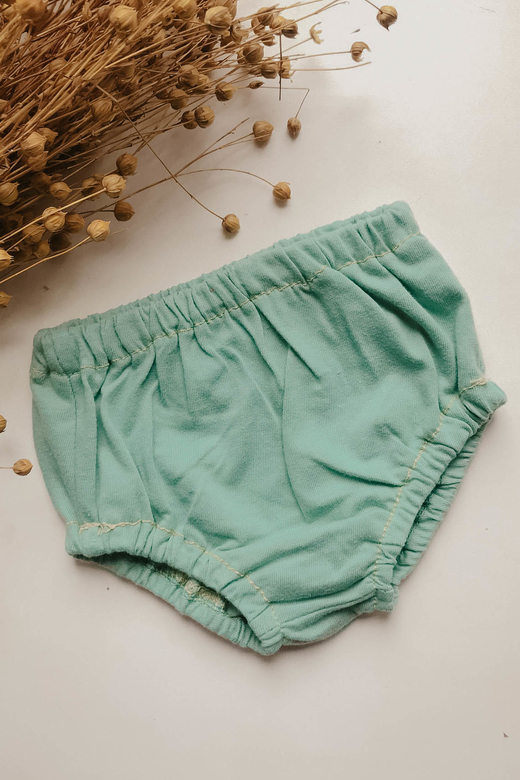 Трусы из хлопка серо-зеленые (трикотаж)