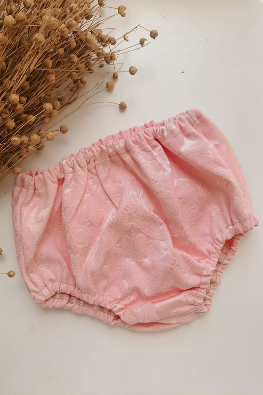 Трусы из хлопкового жаккарда розовый узор