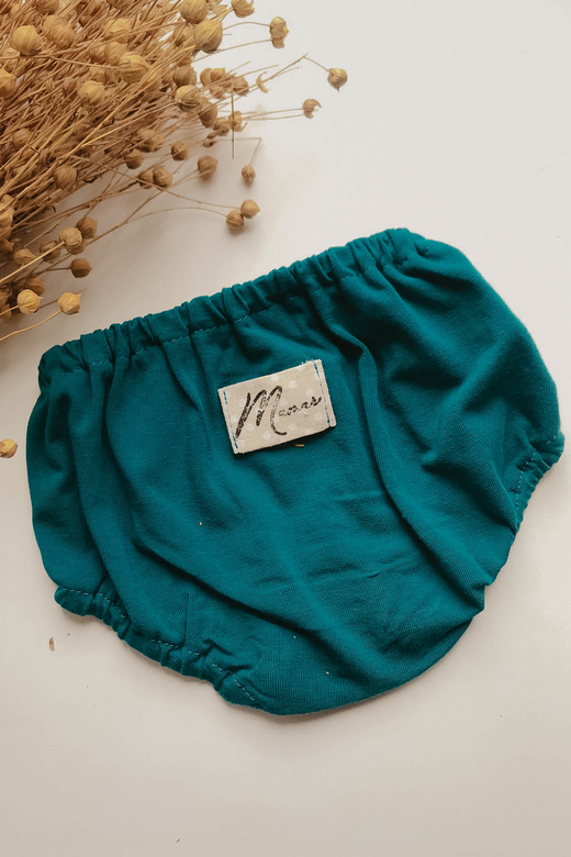 Трусы из хлопка темный изумруд (трикотаж)