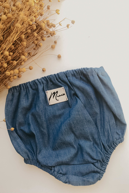 Трусы из хлопкового сатина джинс