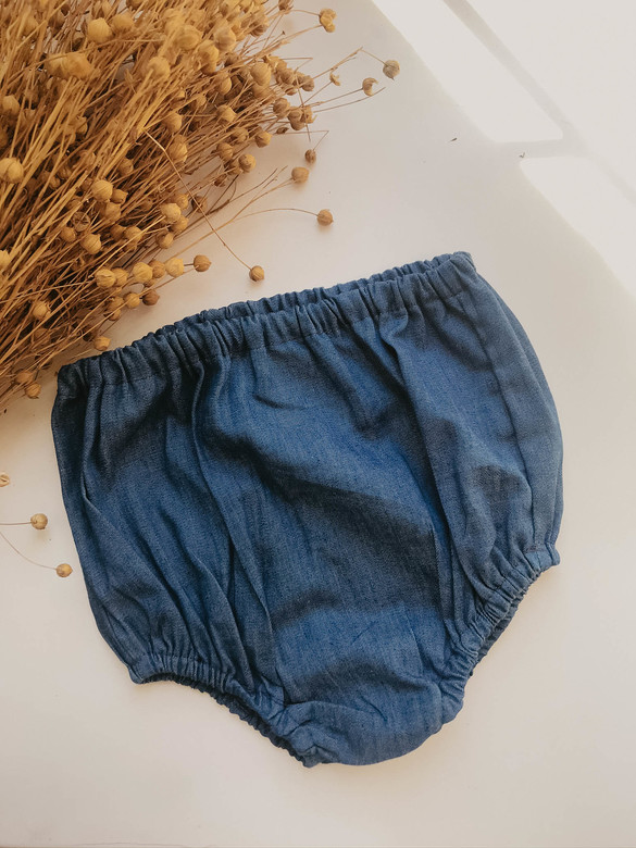 Трусы из хлопкового сатина джинс