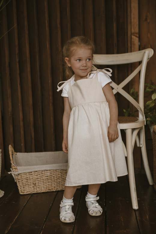 Сарафан хлопковый на завязках натур