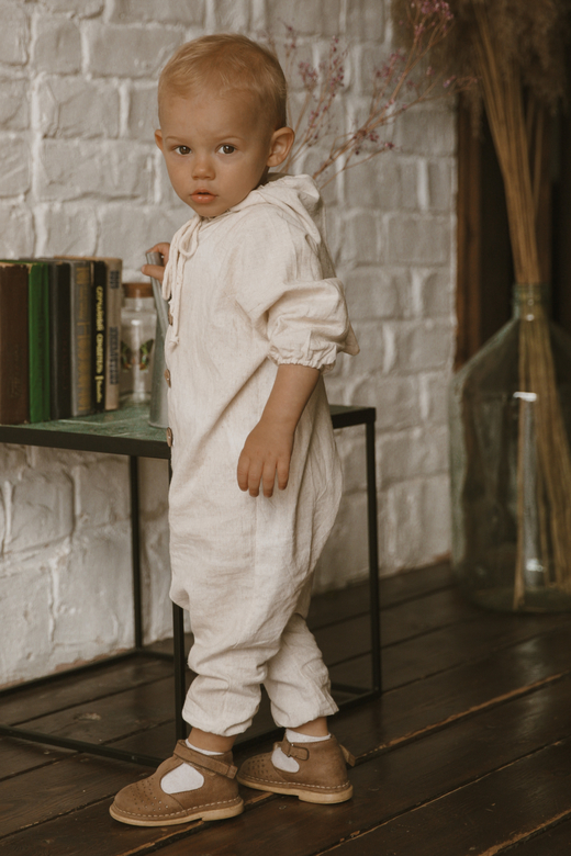 Комбинезон-гномик из льна натур