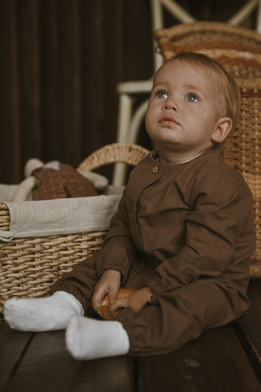 Комбинезон из хлопка шоколад