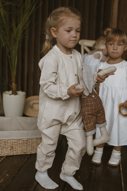 Комбинезон льняной натур