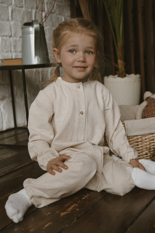 Комбинезон льняной натур