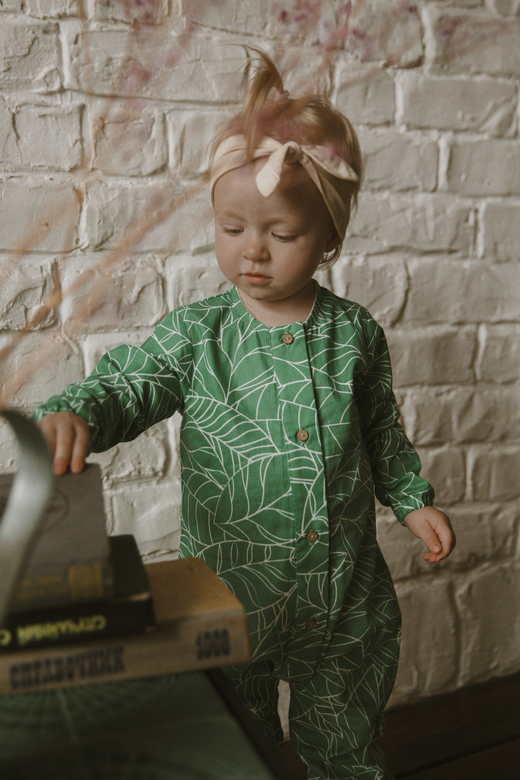 Комбинезон из хлопка принт листья