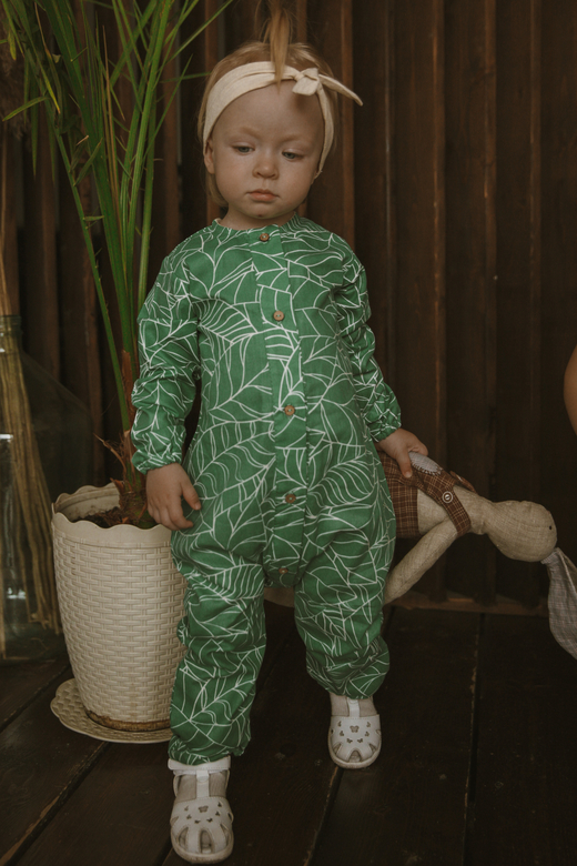 Комбинезон из хлопка принт листья