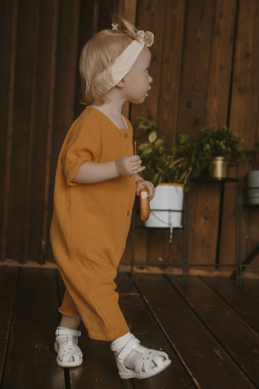 Песочник из муслина горчица