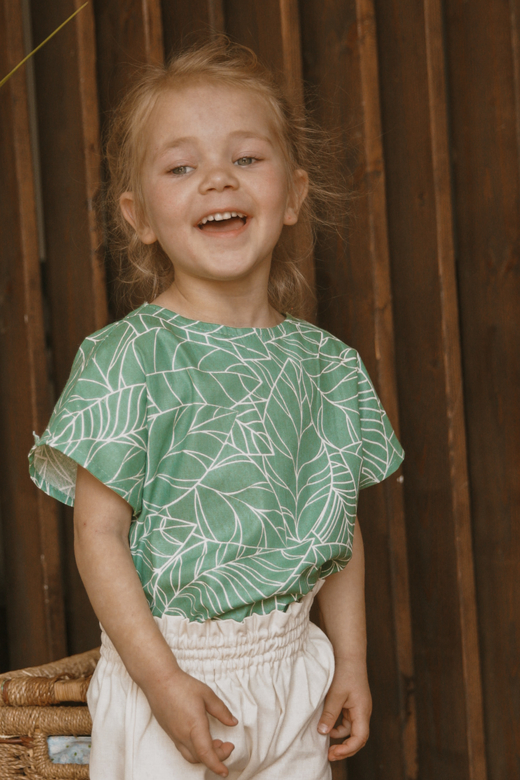 Футболка унисекс из хлопка принт листья