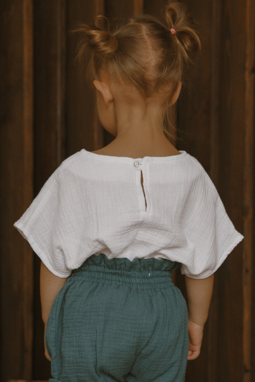 Футболка унисекс из муслина белая