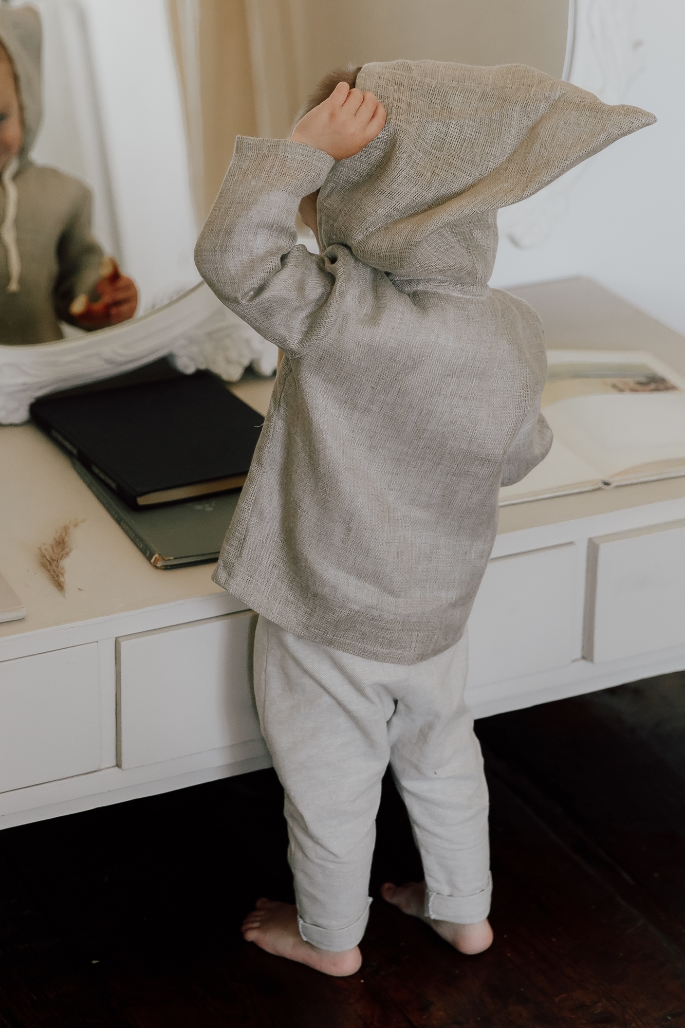 Накидка-гномик из льна натуральный