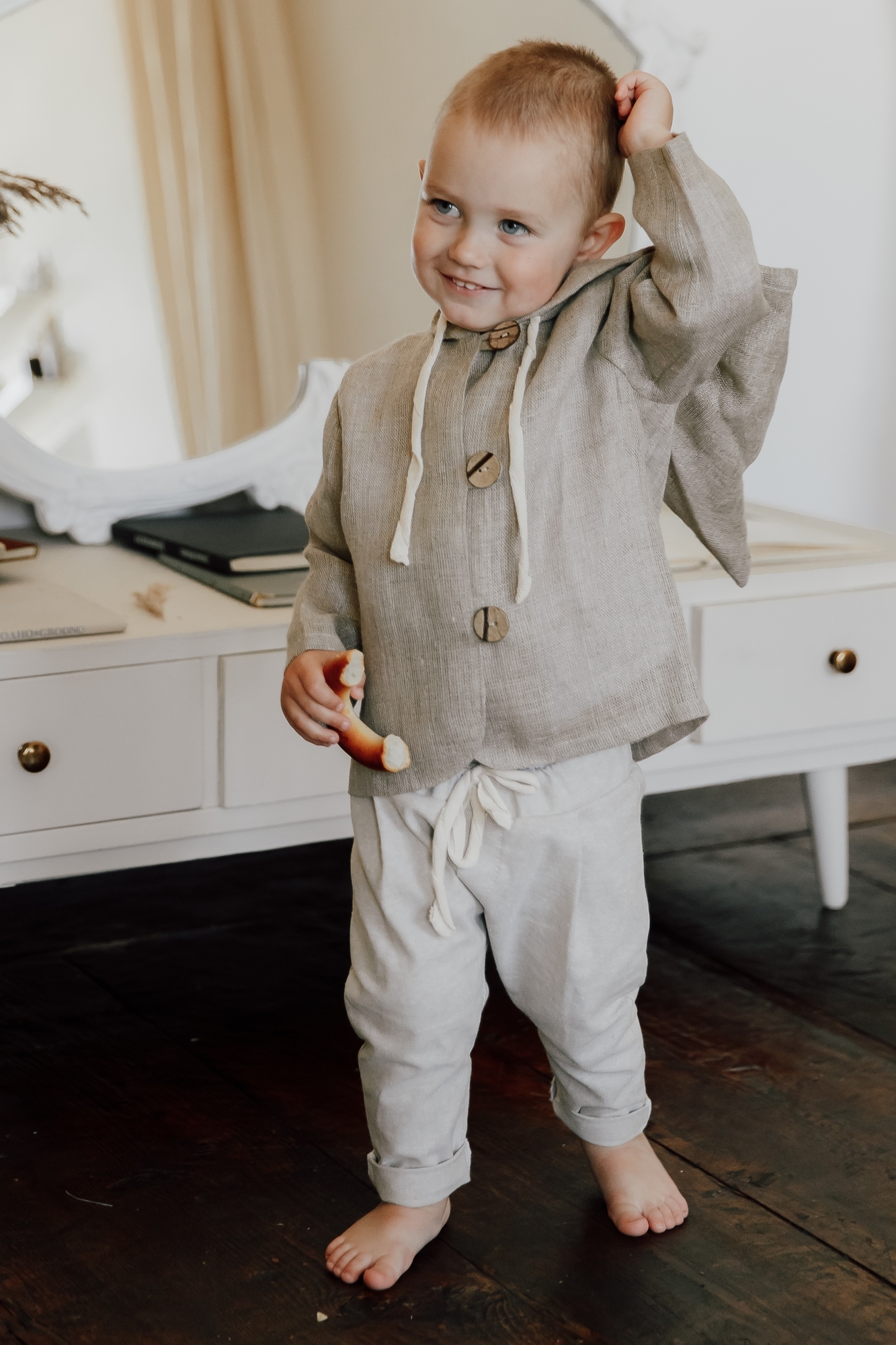 Накидка-гномик из льна натуральный