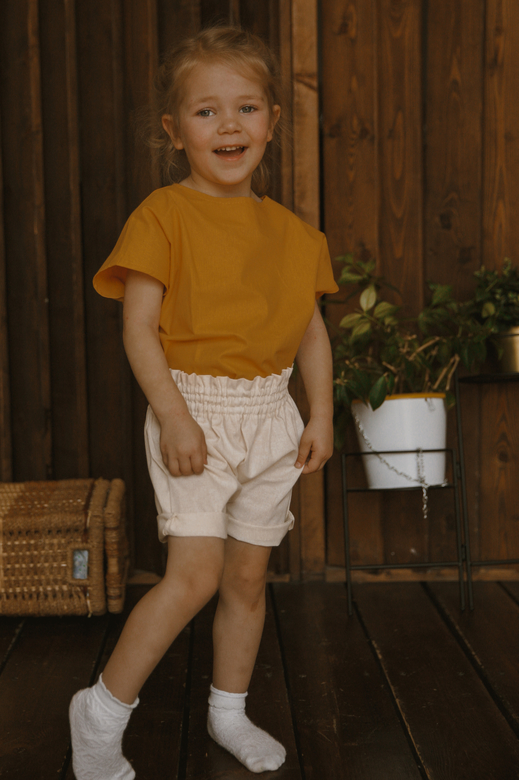 Шорты-блумеры унисекс из хлопка натур