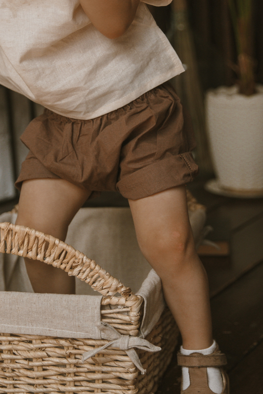 Шорты-блумеры унисекс из хлопка шоколад