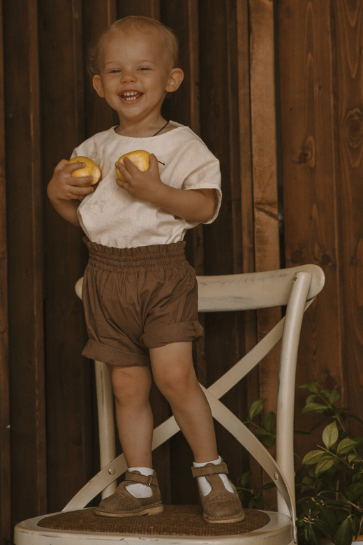 Шорты-блумеры унисекс из хлопка шоколад