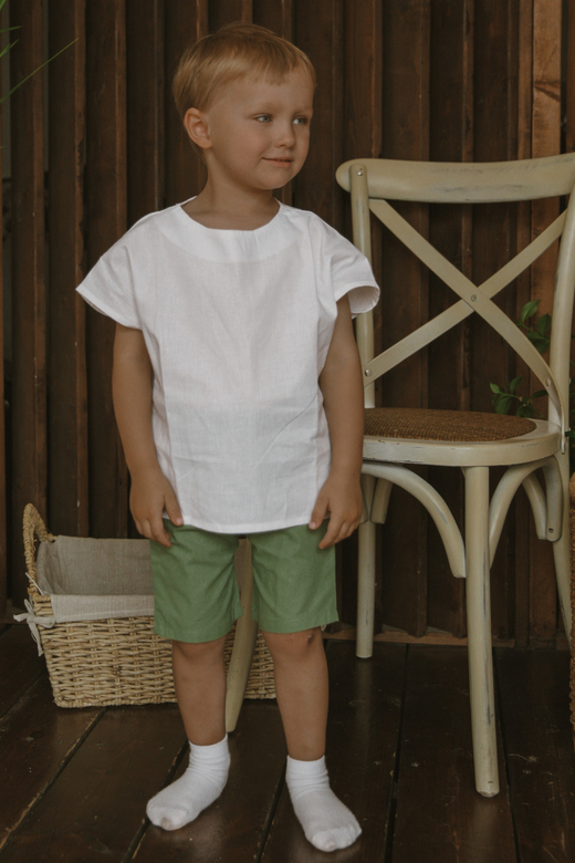 Шорты-блумеры унисекс из хлопка пыльно-зелёные