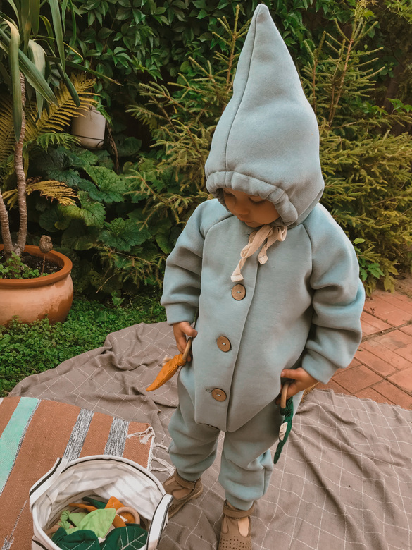 Комбинезон из плетельного футера мята