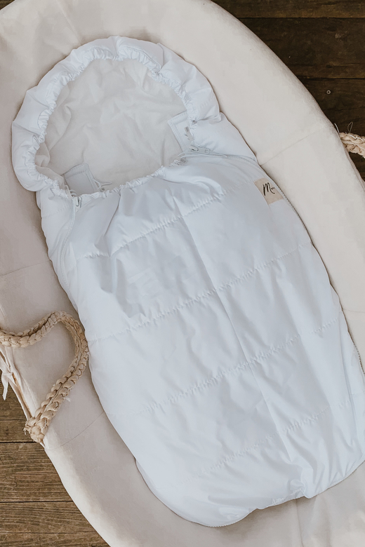 Конверт в коляску белый осень/зима