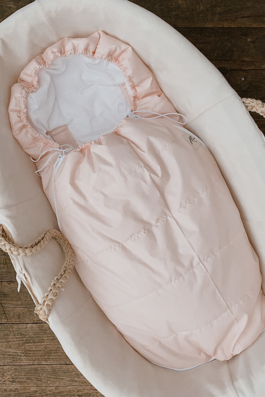 Конверт в коляску нежно-розовый осень/зима