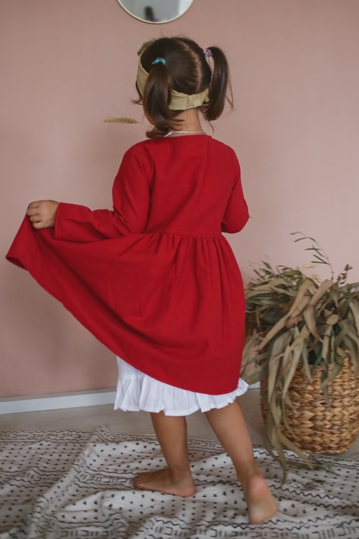 Платье ELLIE теплый хлопок рождественский