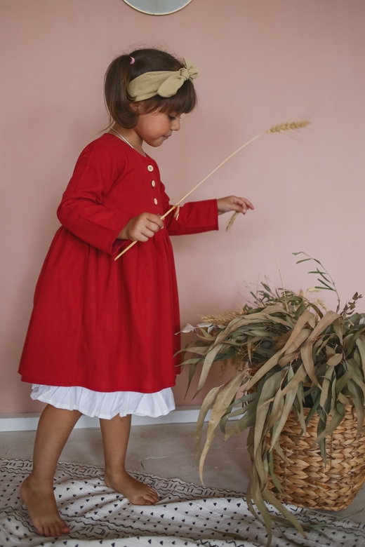 Платье ELLIE теплый хлопок рождественский