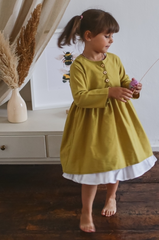 Платье ELLIE теплый хлопок фисташка