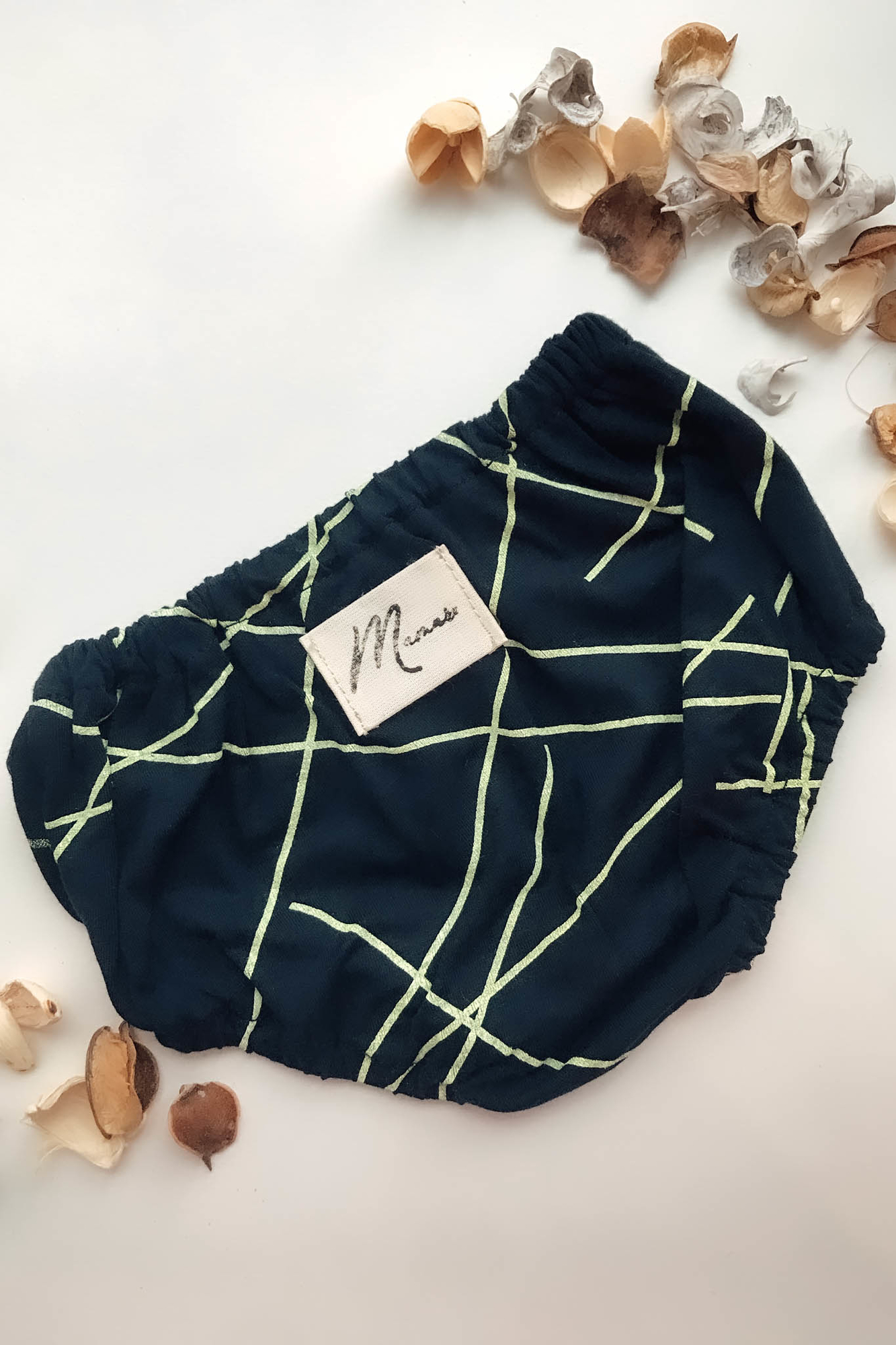 Трусы из хлопка полосы на темно-синем (трикотаж)