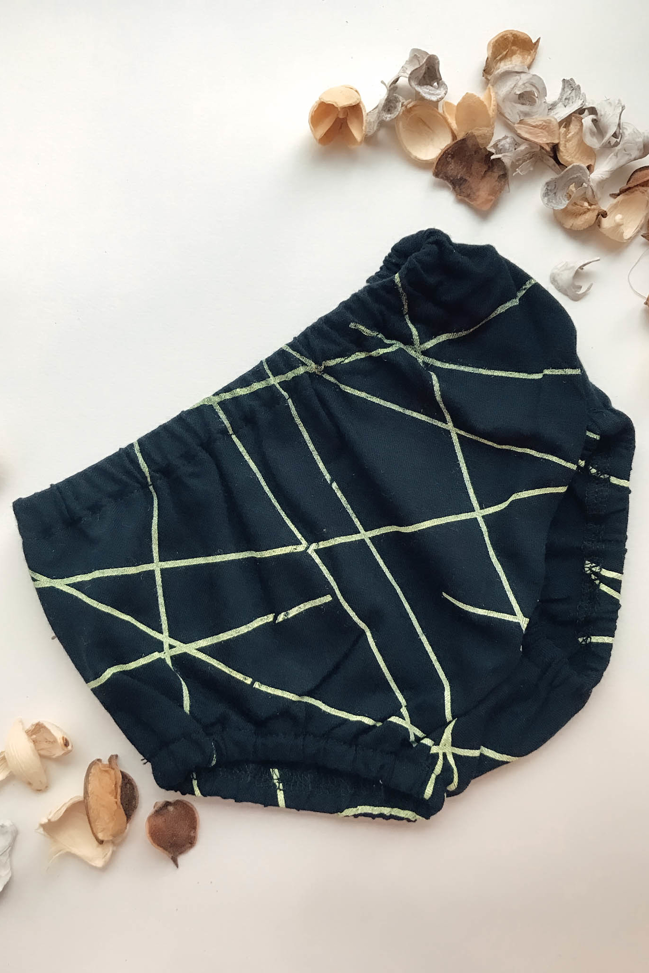 Трусы из хлопка полосы на темно-синем (трикотаж)