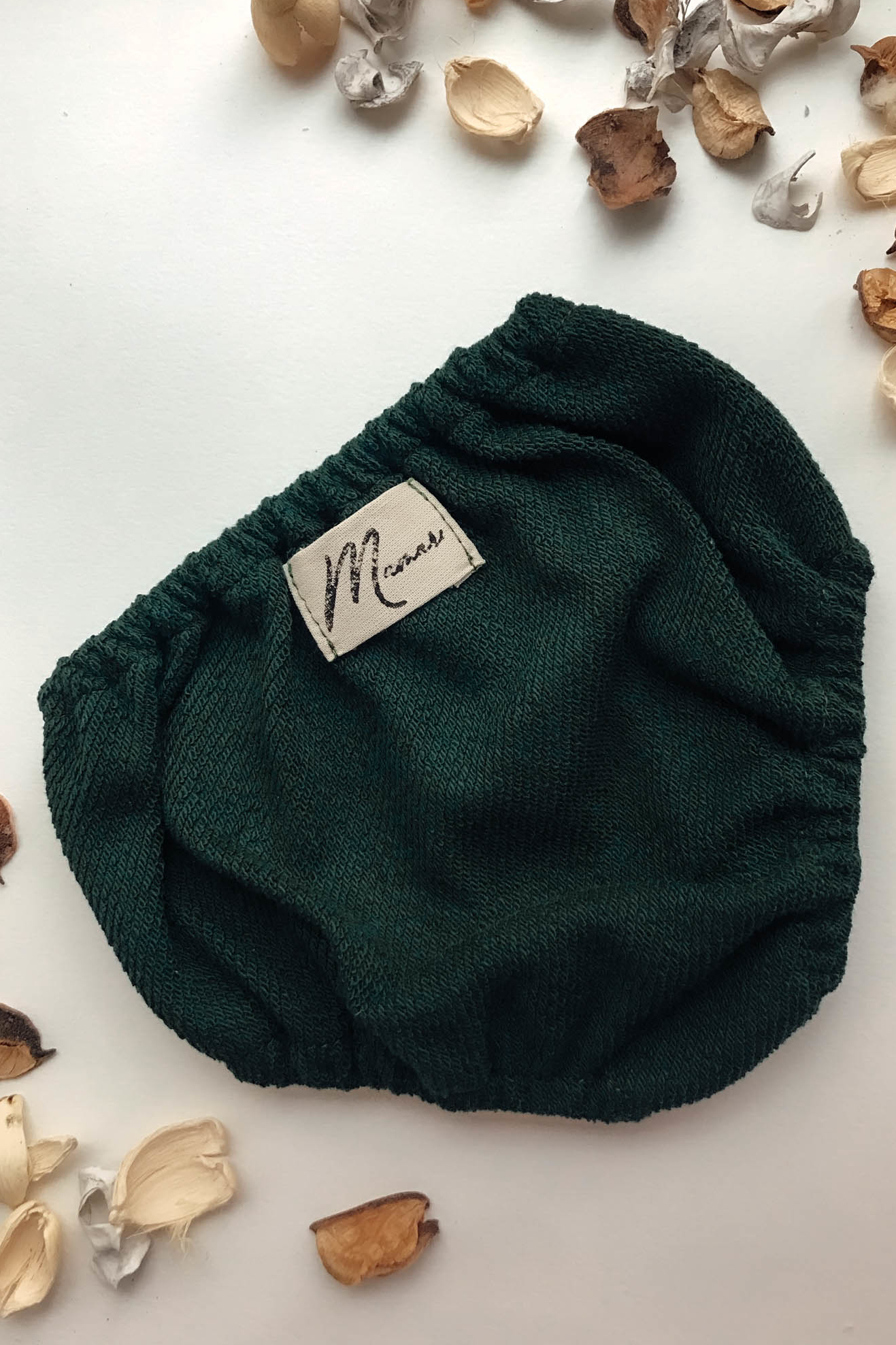 Трусы из петельного футера изумруд