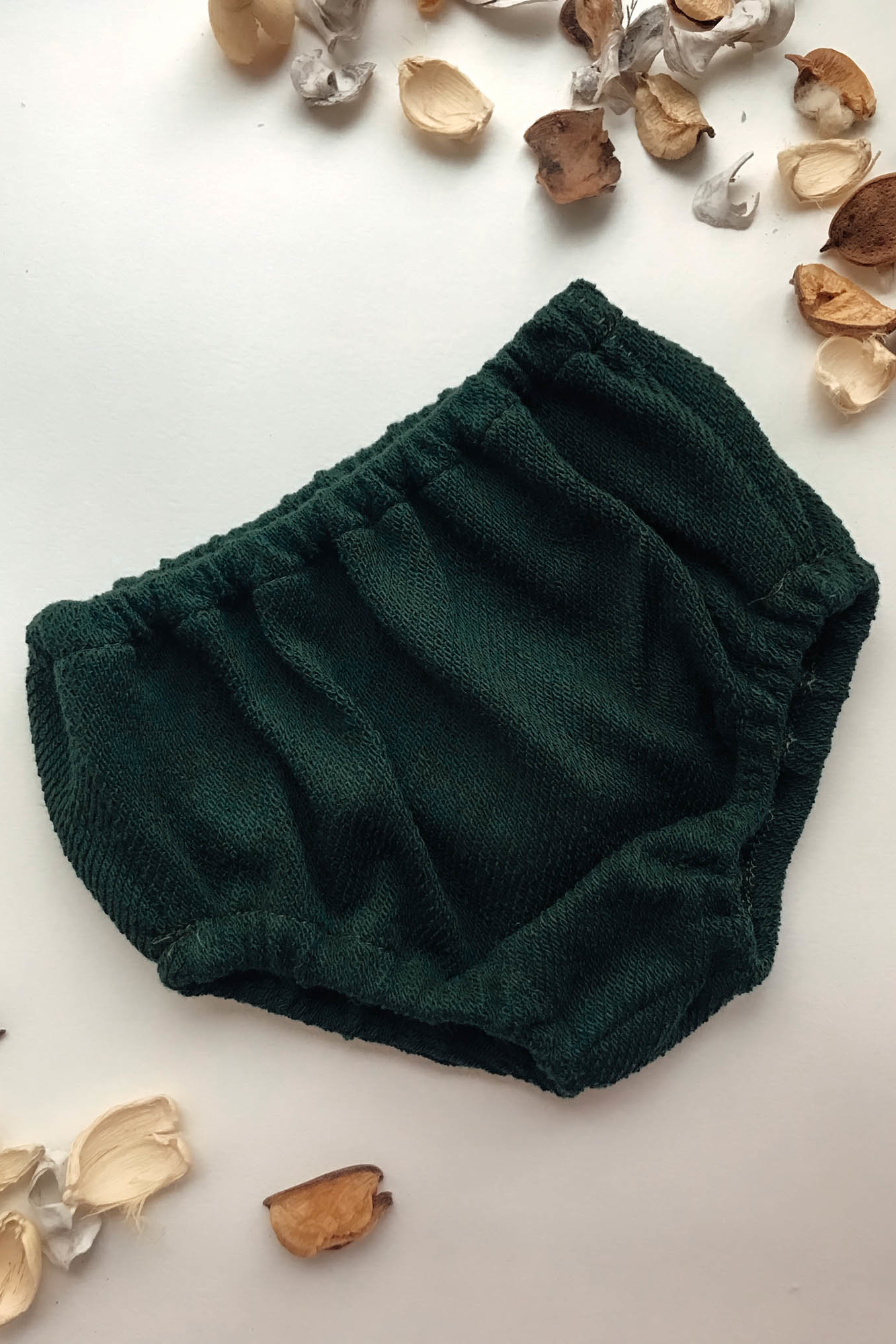 Трусы из петельного футера изумруд