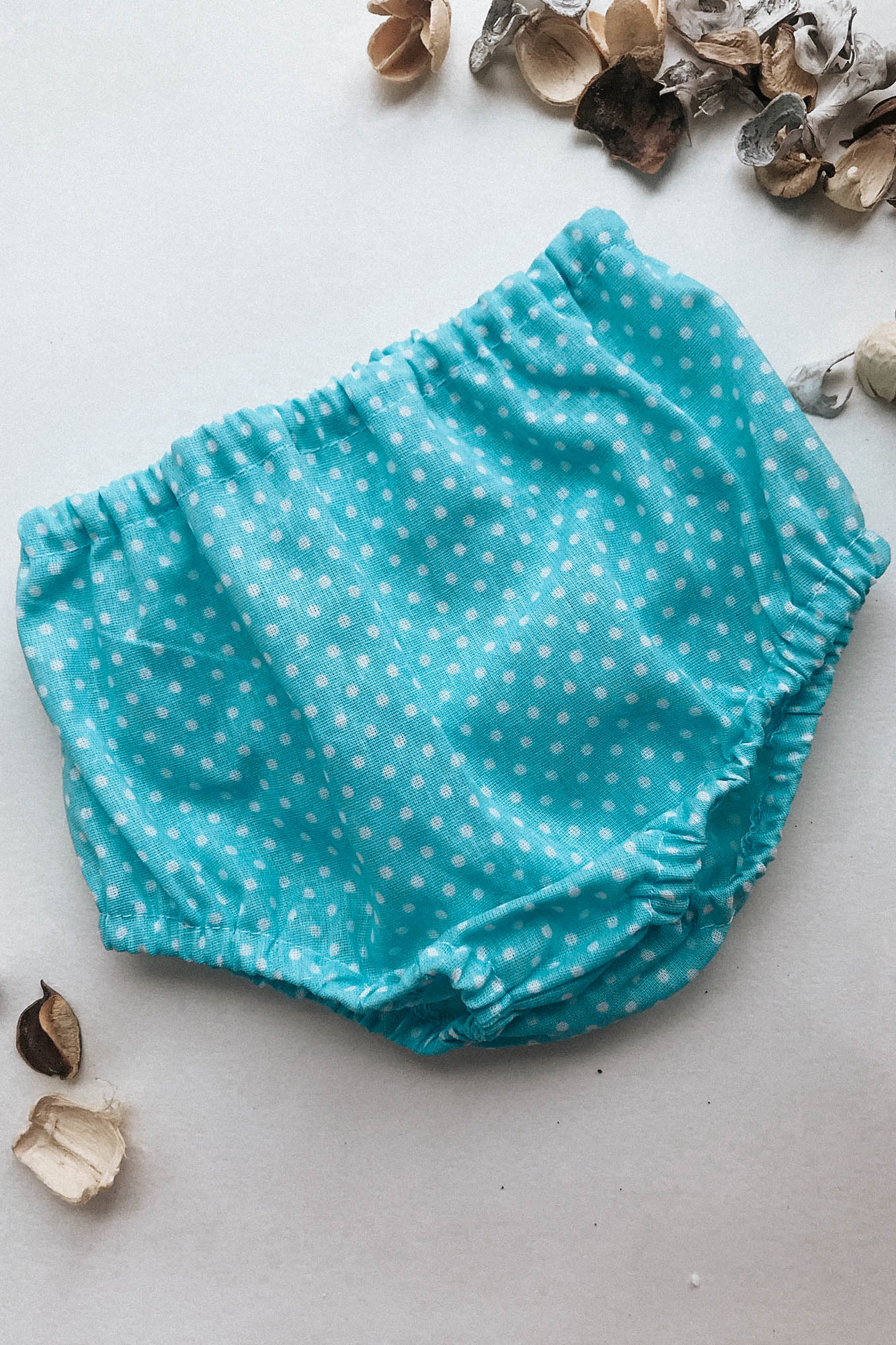 Трусы из хлопка горох на голубом