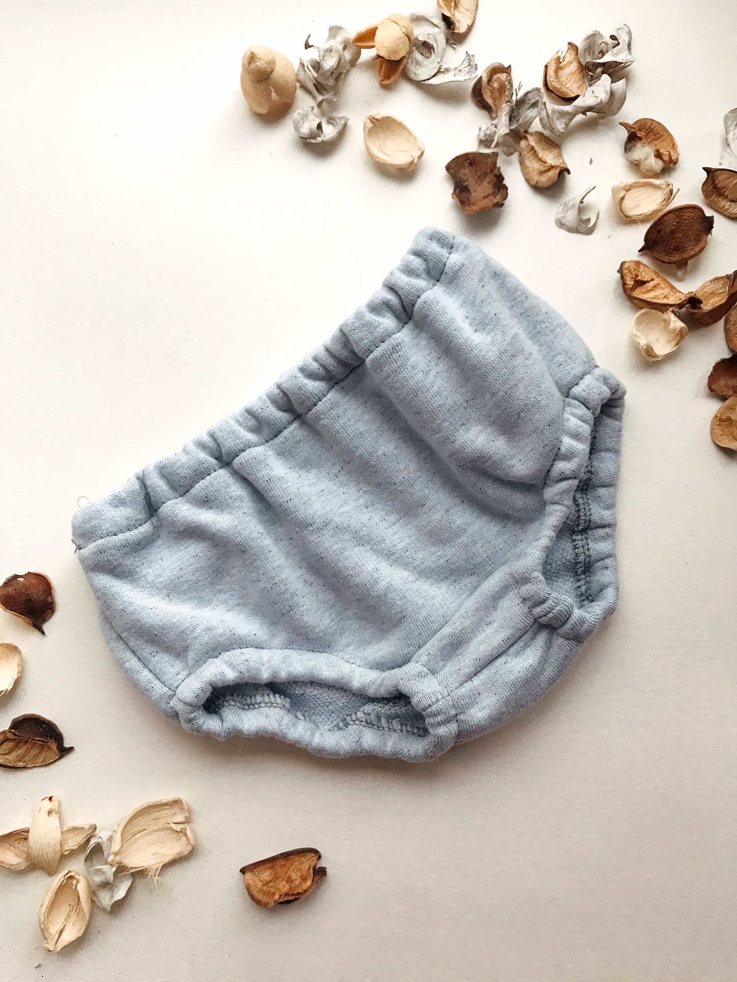 Трусы из петельного футера серый меланж