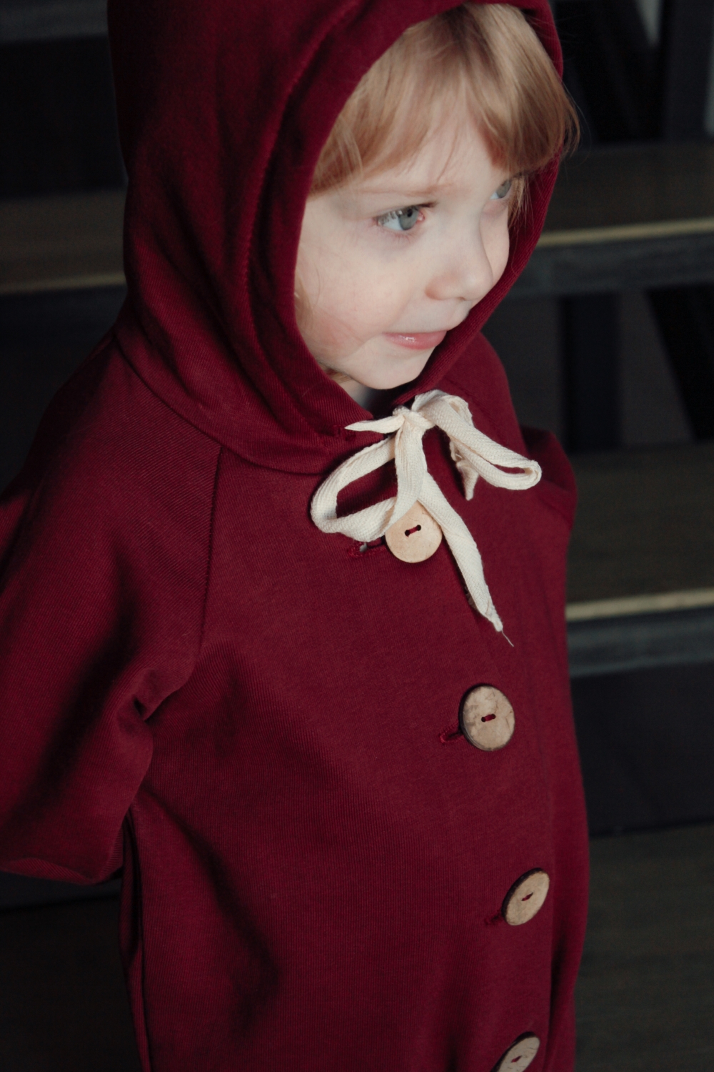 Комбинезон из петельного футера вишня