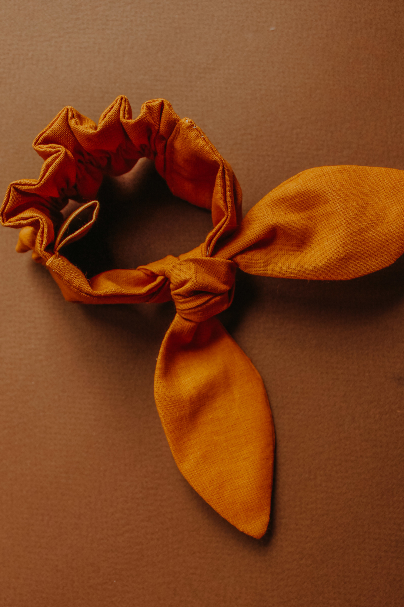 Резинка для волос на пучок хлопок оранж