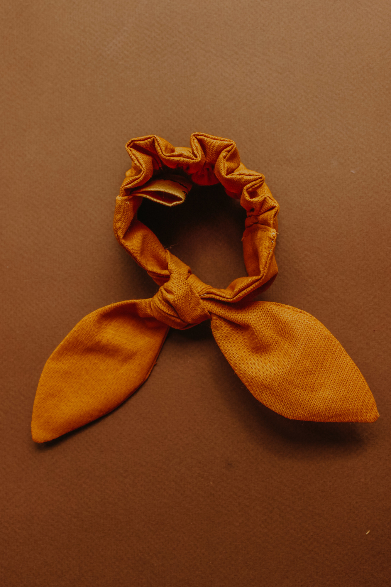 Резинка для волос на пучок хлопок оранж