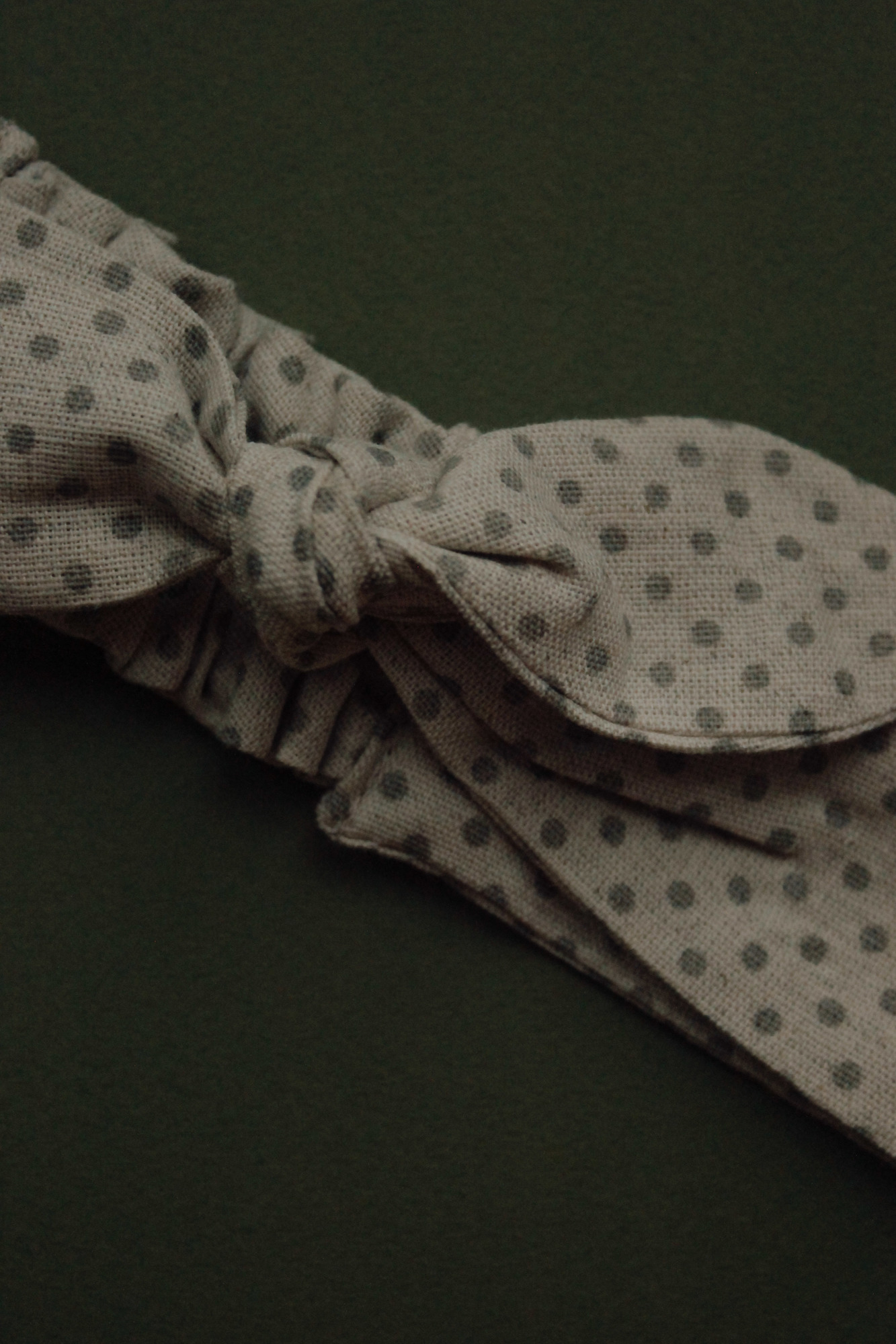 Повязка "солоха" лён мелкий горох на натуральном