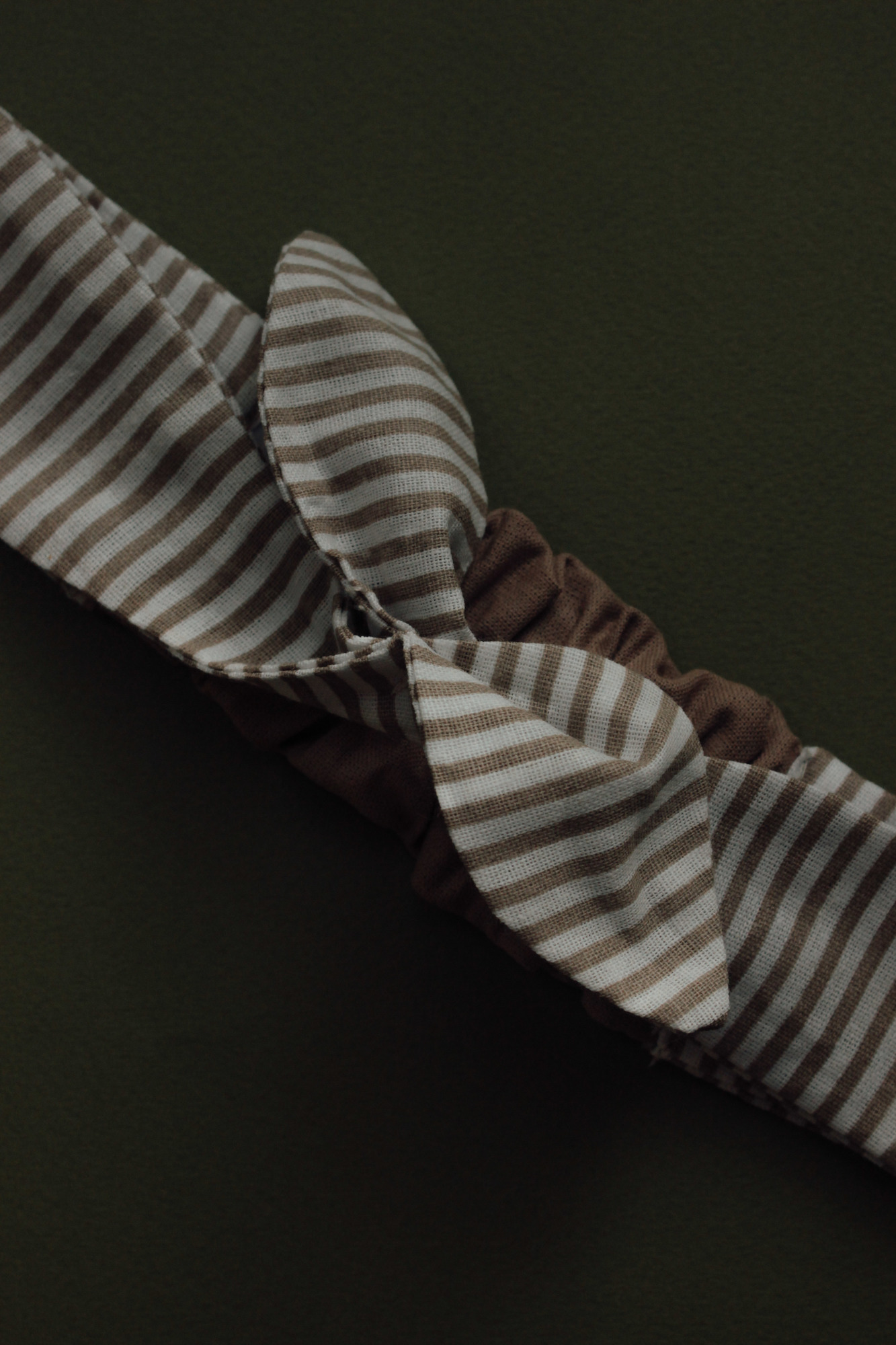 Повязка "солоха" хлопок полоска мокка