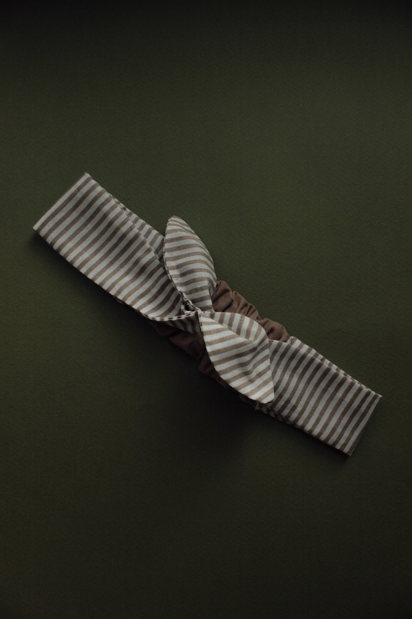 Повязка "солоха" хлопок полоска мокка