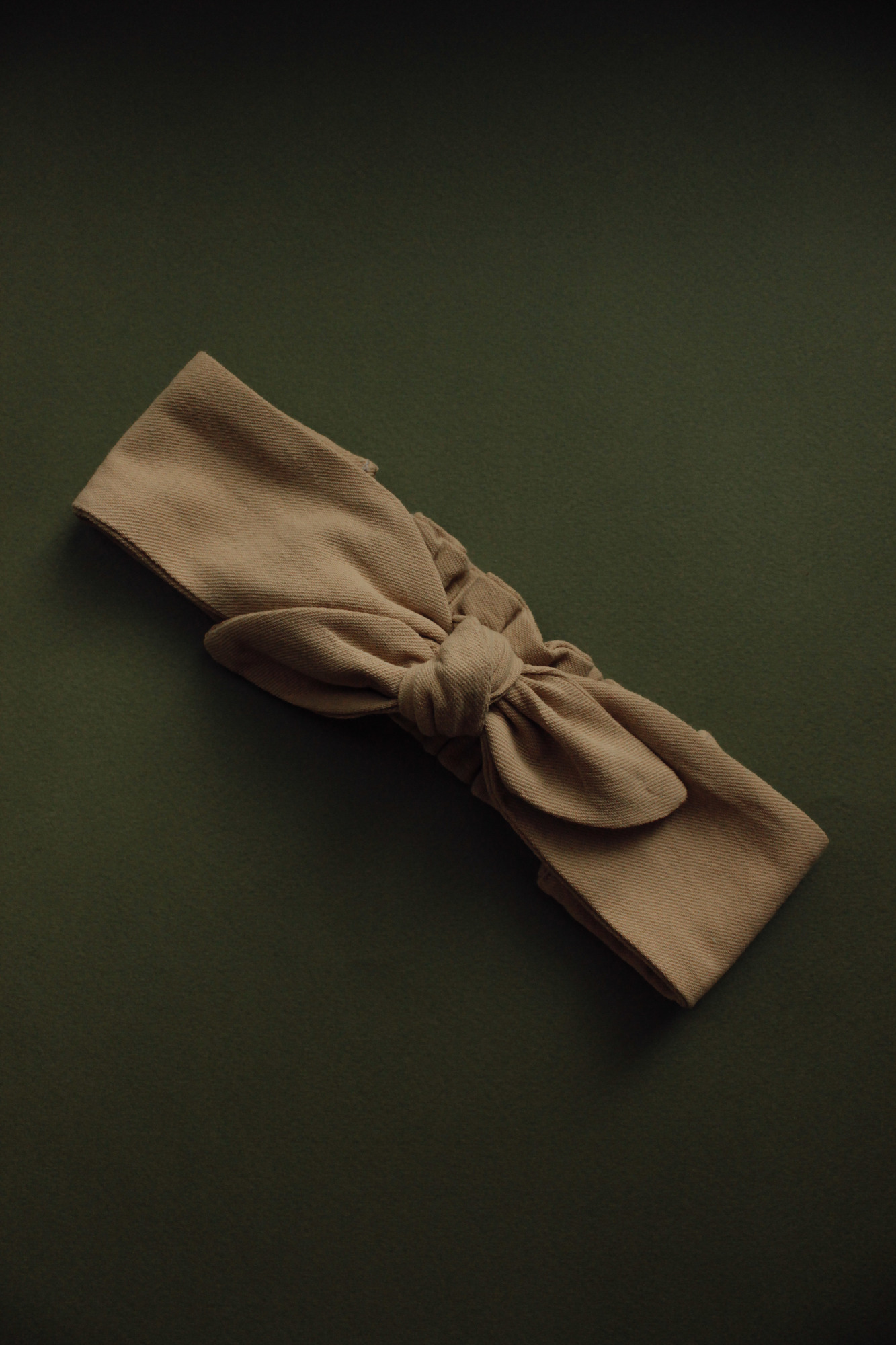 Повязка "солоха" плотный хлопок пыльно-горчичный