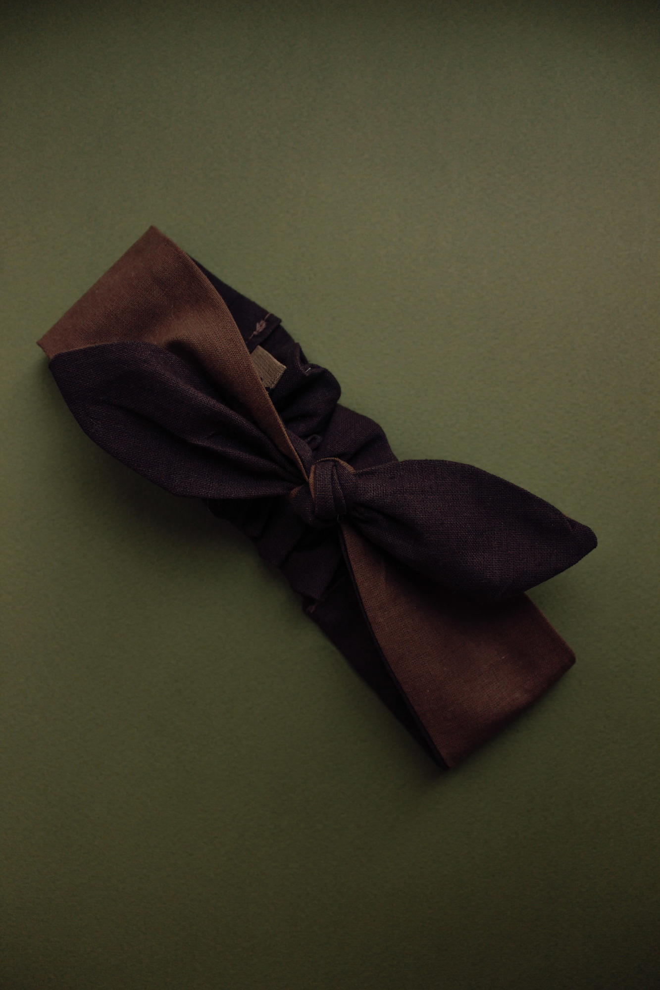 Повязка "солоха" хлопок мокка + баклажан