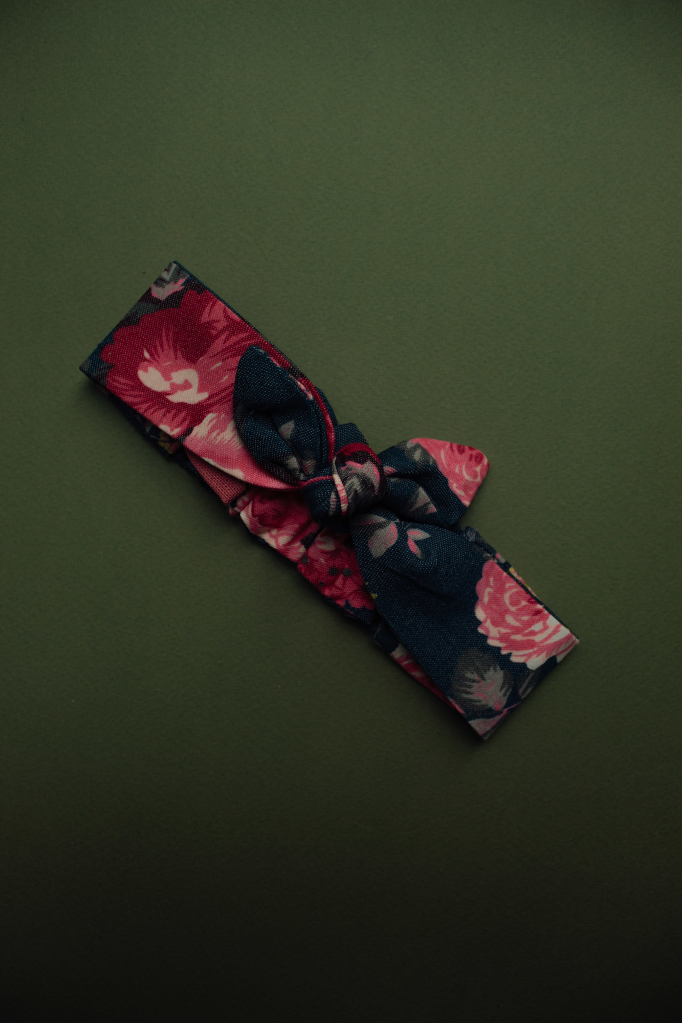 Повязка "солоха" хлопковый джинс цветы