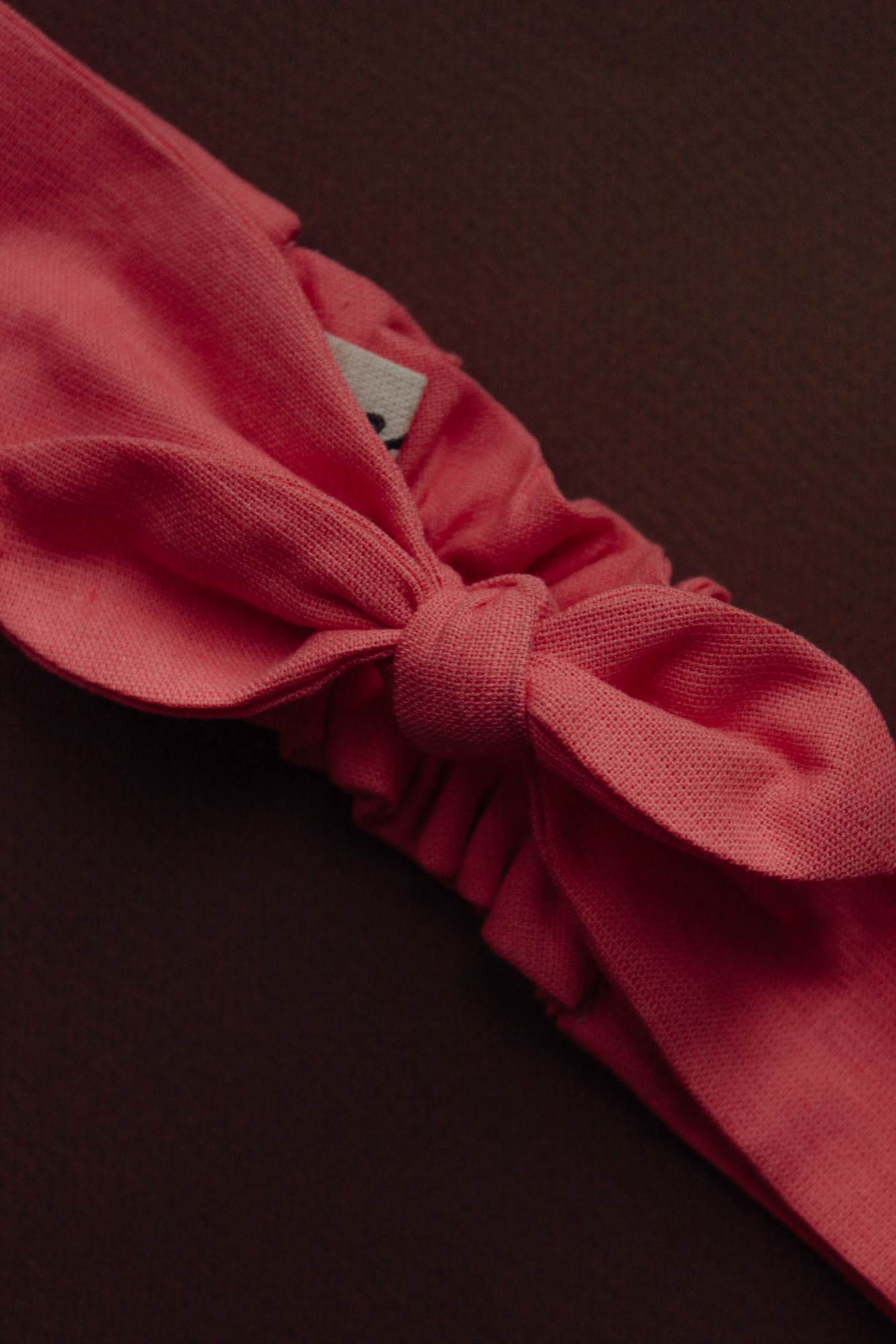 Повязка "солоха" лён коралл