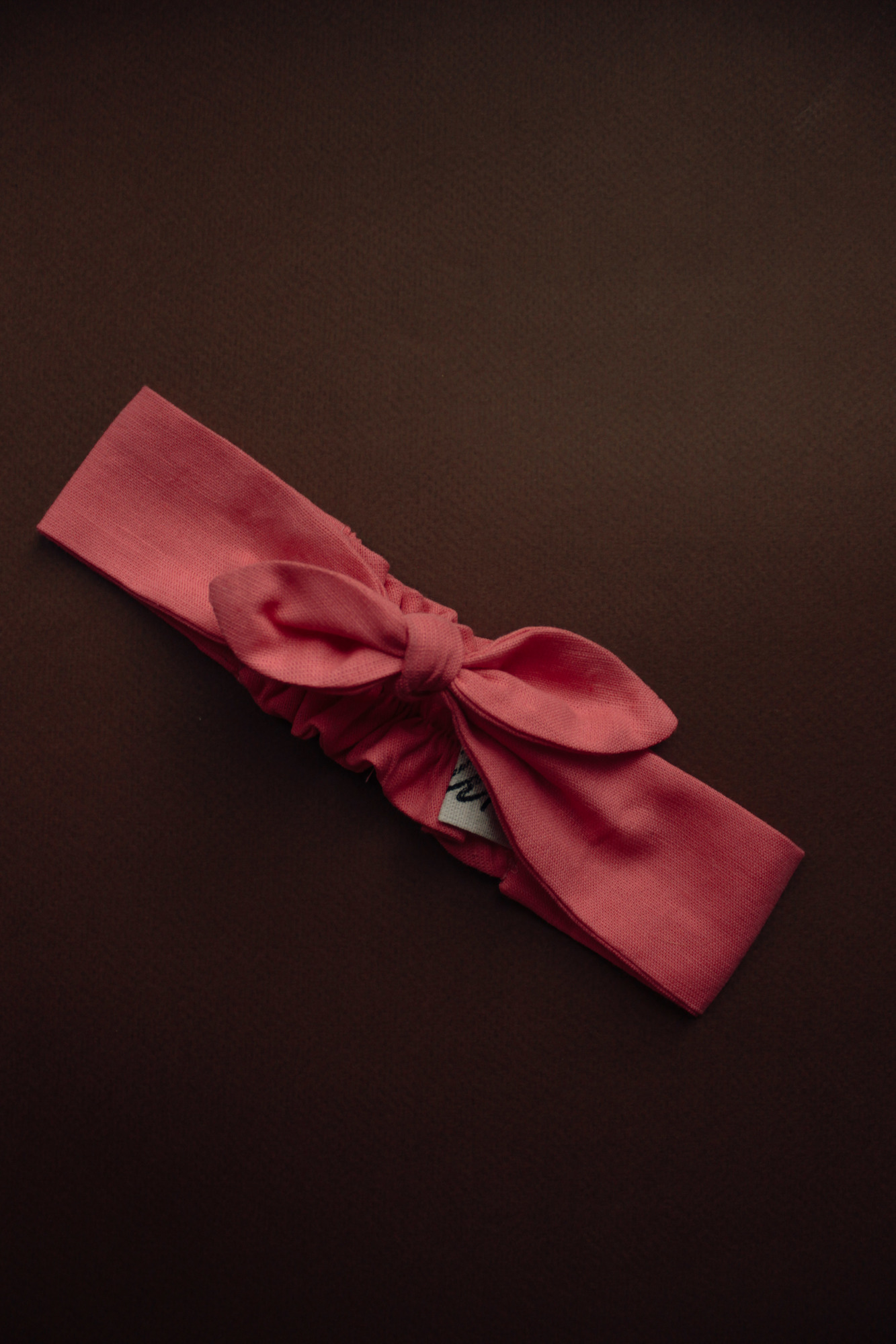 Повязка "солоха" лён коралл